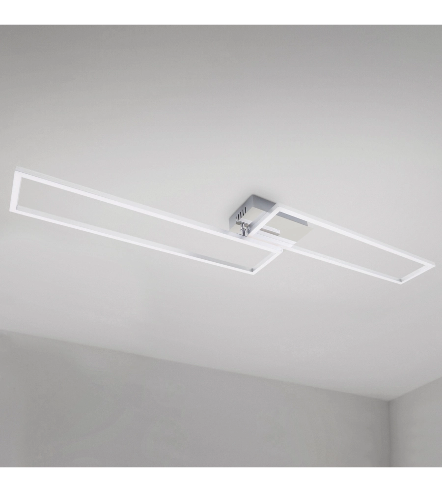 Plafoniera led "frame" dimmerabile con telecomando, 4400 lm